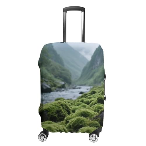 Densely Growing Plants Elastic Luggage Cover Suitcase Protector for 19-32 Inch Suitcases | Universal Stretchable Travel Bag Cover | Anti-Scratch, Washable with Zipper Closure XL