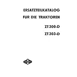  VEB Traktorenwerk ZT300-D ZT303-D Fortschritt Nordhausen DDR Ersatzteilliste