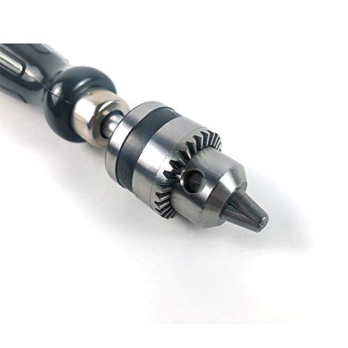 QWORK® Hand Drill Set, Handbohrer Werkzeuge und 5 Stück Mini Spiralbohrer (1,5-5 mm) für DIY Holz Lehm Harz Besetzung Moulds Schmuck Herstellung