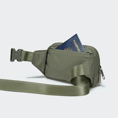 Pander Belt Bag Large 2L, Nylon Fanny Pack Purse for Women and Men with Adjustable Strap