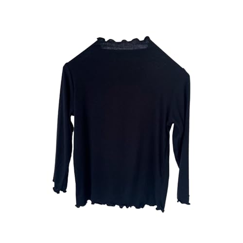 sfdgfhyf Kids Boys Girls Long Sleeve Shirt Turtleneck Soft Stretchy Pullover Sweater Plain Fall Lace Loose