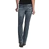 Wrangler womens Western Mid Rise Stretch Straight Leg Jeans, Dark Indigo, 11 1 US