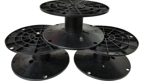 LOT OF 15 Black Plastic Spool Cable Wire Reel 6 1/2' Dia x 3' H WITH 3/4' ARBOR