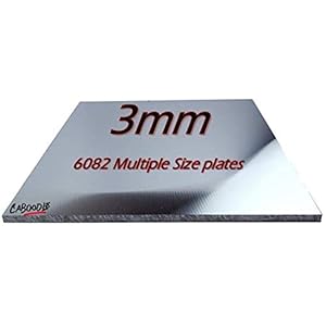 3mm Aluminium sheet plate 6082 – MULTIPLE SIZE’S & PACK QTY’S – Great for DIY/Fixing Plates, crafts, mounts, stands…