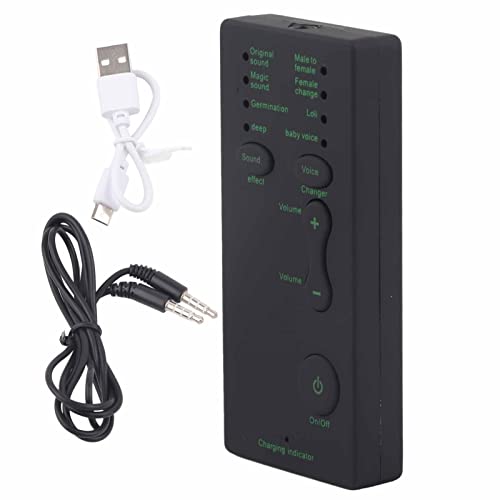 Yctze Mini Dispositivo Cambiador de Voz: Tarjeta de Sonido Portátil para Teléfono Móvil, Computadora y Computadora Portátil con 7 Efectos de Voz, Diversión, Juegos y Entretenimiento, para Usar,