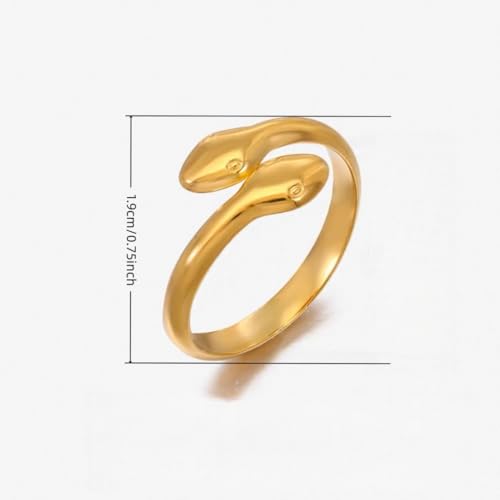 Adjustable titanium steel ring -1.8g lightweight 1.9cm wide neutral, snake like style.2