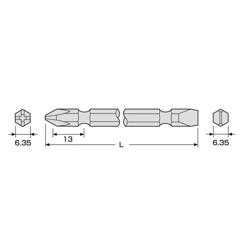 Amazon | アネックス(ANEX) ビット 両頭 +2x-6x65 10本袋 AP-14M