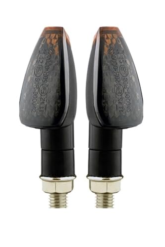 Clignotants de moto ambre 12V 10mm avec lentille fumée universelle