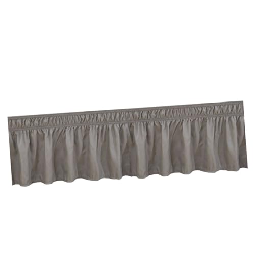 Faldones de cama desmontables para ocultar el canapé gris 2