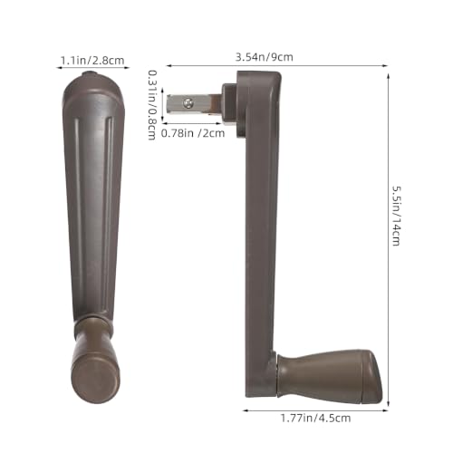 Image of Housoutil Patio Umbrella Crank Replacement Handle, Universal 8mm / 0.31'' Square Connector Cantilever Umbrella Crank Replacement, Outdoor Sunshade Parts, Offset Pole Accessory- Abs Plastic & Metal