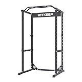 RitKeep RMAX 2250 Multi-Functional Power Rack - 1200lb Capacity Squat Rack for Home Gym with Multi-Grip Pull-Up Bar, J-Hooks, and Safety Bars (Black)