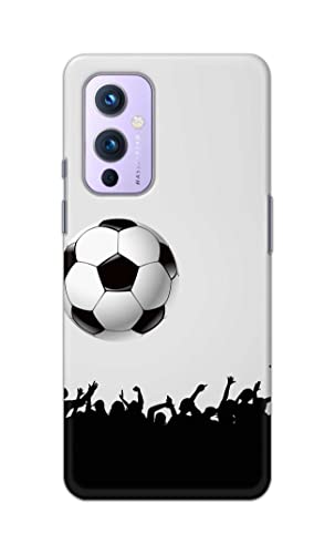 Image of Printed Hard Back Cover Case for OnePlus 9 Back Cover (Football Icon) -1302