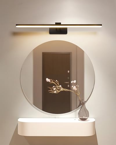 Modern Bathroom Vanity Light 24 inch, shower lamp,shower light,mirror light,Bathroom lamp,indoor,12W Led Bathroom Light Fixture Over Mirror, Black Bar Vanity Light for Bathroom Mirror Cabinets Bedroom