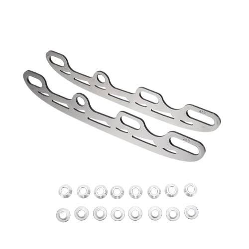 Kisangel Cuchillas de Patinaje de Acero Inoxidable para Patines de Ruedas Reemplazables Duraderas Pequeño con Tapones Accesorio Seguro para Patinaje sobre Hielo y Línea