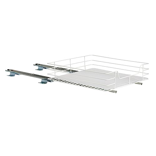 Household Essentials Sliding Cabinet Organizer, Wire Shelf Organizer With Peva Liner, Lightweight And Durable, Great Way To Optimize And Organize Space, White #TOP7