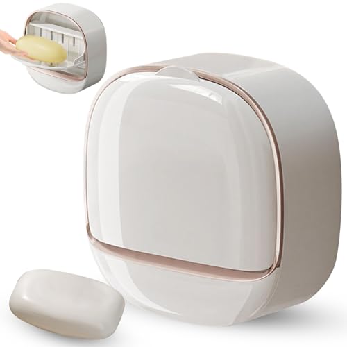 La mejor comparación de Jaboneras para baño favoritos de las personas. 41 ZHIXINGT Caja de jabón, Caja de jabón colgada en la Pared con un Plato de Filtro de Agua Tipo cajón Debajo. Jabonera, para Disponible Junto al Fregadero, baño, Cocina, bañera