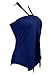 Sovoyontee Women Halter Neck Wrap One Piece Swimsuiti Blue XL