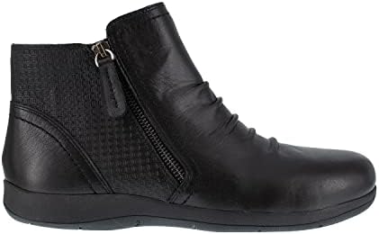 Rockport Work womens Daisey Work Safety Toe Ruched Bootie boots, Black, 9.5 Wide US | Image 3