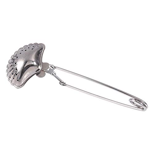 Colador de té Snap Ball, 3 piezas Infusor de té de mango largo Filtro de infusor de té de acero inoxidable Infusor de té de concha Filtro de té de malla fina Colador