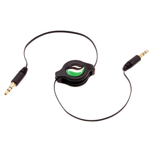 Cable Auxiliar Retráctil 3.5mm para Auto Negro miniatura 1