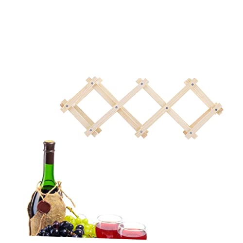 Soporte para botellas de vino de madera plegable Alipis miniatura 1