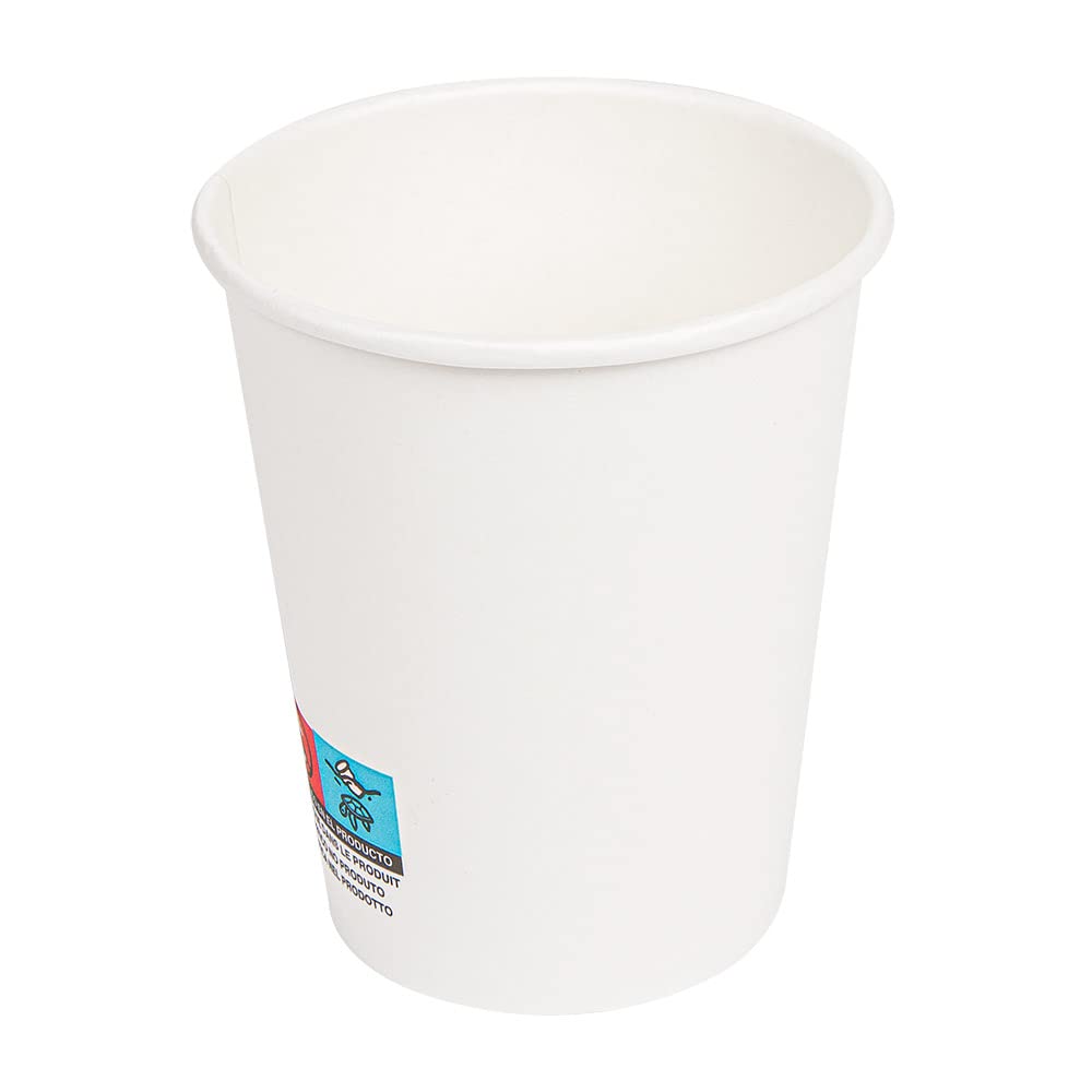 García de Pou Heißgetränkebecher, 1 Wand, 240 ml, 280 + 18 Pe, G/M2, Ø8/5,6 x 9,2 cm, Weiß, Karton, 50 Stück
