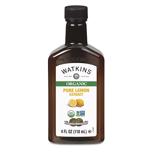 Watkins Organic Pure Lemon Extract, 4 oz. Bottle, 3-Pack
