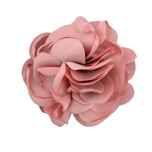 Kokoma Elegant Pink Rose Flower Statement Ring for Women Handmade Velvet Floral Blossoming Wedding Ring Adjustable Finger Band Flower Ring for Dance Accessories
