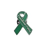 Cerebral Palsy Awareness Ribbon Pin Cerebral Palsy Awareness Month Gifts Green Ribbon Pin (Cerebral Palsy pin)