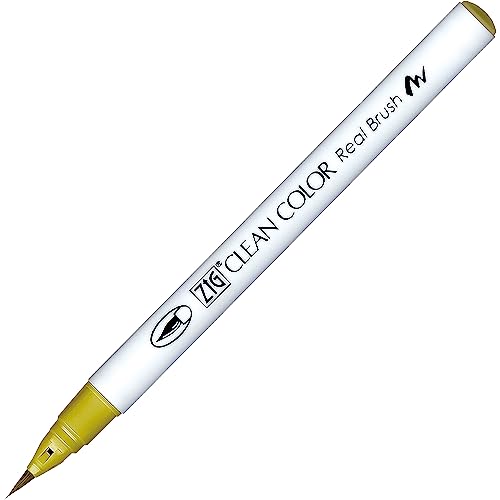 Stylo aquarelle véritable Kuretake ZIG 057 feutre pinceau dessin Jaune foncé