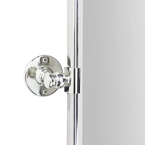 Tehome 24 X 38'' Horizontal Farmhouse Chrome Metal Framed Pivot Rectangle Bathroom Mirror Tilting Beveled Vanity Mirrors For Wall #TOP3