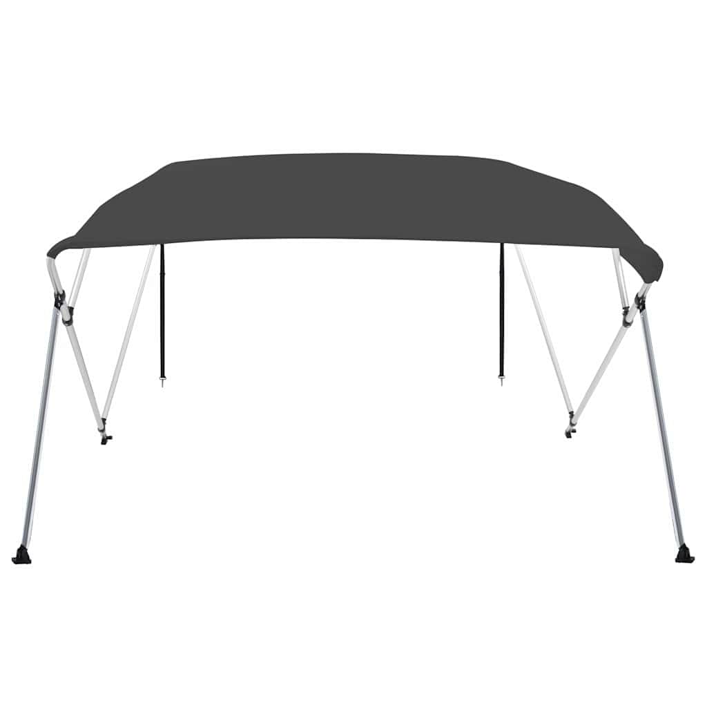 4 Archi Bimini Top per Barche Antracite 243x180x137 cm, Copertura Barca Resistente ai raggi UV con Telaio in Alluminio Anodizzato, Regolabile 170-182 cm