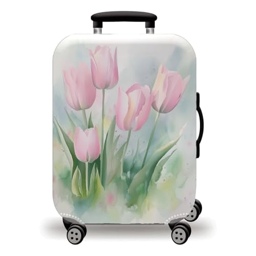 LNXSESN Funda Maleta Cabina Verde Graffiti Rosa Funda Maleta Grande Elástico Fundas Maletas de Viaje Lavable Protector de Equipaje con Cremallera Fundas para Maletas para 29-32 Pulgadas