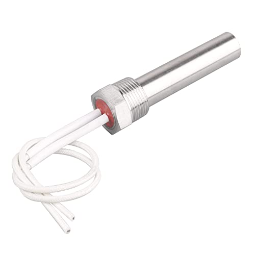 AIICIOO Patronenheizelement 3/4 Zoll 26.4mm Flansch 12V 200W Edelstahl Elektroheizung Eintauchheizkörper