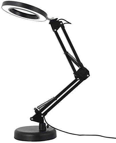 Modern Flexible Swing Arm Desk Lamp, 3 Colors Dimmable Led Desk Lamps, Eye-Caring Reading Lamp with Clamp, Metal Multi-Joint Clamp on Table Lamp for Home Office, Rework Craft with Charger