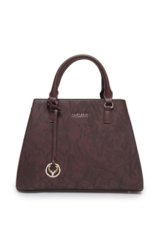 Image of Allen Solly Womens Floral dark-brown HANDBAG