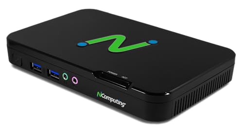 NComputing RX540 Thin Client   Punto final de alto rendimiento para Citrix, RDP, AVD, Windows 365, soporte de monitor dual, sistema operativo hoja, Wi Fi y Gigabit Ethernet