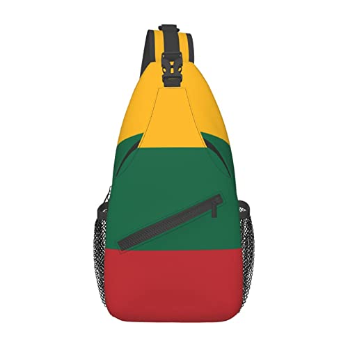 Mochila bandolera unisex negra estilo lituano miniatura 2