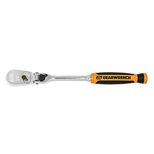 GEARWRENCH 3 Pc. 1/4", 3/8" & 1/2" Drive 90 Tooth Dual Material Locking Flex Head Ratchet Set - 81298T, Multi, One Size by GEARWRENCH - Image 6