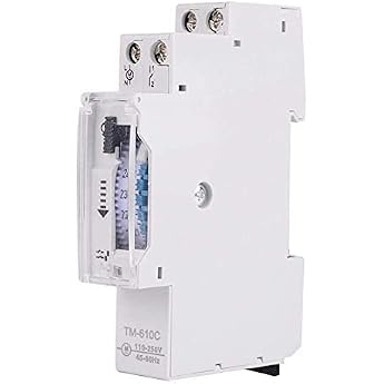 DIN-Rail Timer, Rail Time Switch, Intelligent Timer, DIN Rail, TM610C, 220 V Timer Relay for Street Lighting, Pink