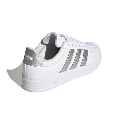 adidas Women's Streetalk, WhiteSilverMetallicWhite, 6 by adidas - Used condition - Image 4