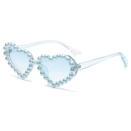 Lunettes punk femme en cœur pour masquer la fatigue avec style