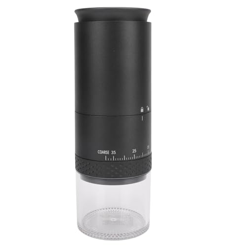 Aramox Molinillo Eléctrico de café Molinero Automático Grinder 38 Velocidades USB RECARGABLE MOLLO (BLACK)