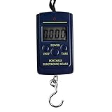 Größe: 8.5 * 5 * 2cm XSWY Bewegliche Digital-Skala 40 kg Miniwaage Digitale Fischerei Gepäck Reise elektronische Waage Gewichtungsbefestigungshaken schwarz HOt (Farbe : No Backlight Blue)