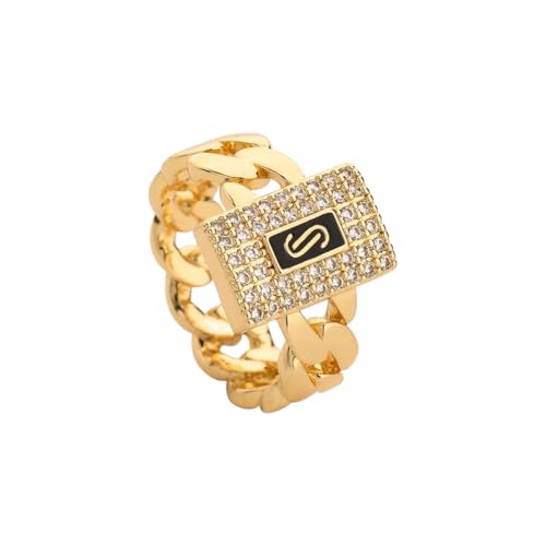 New 2026 Arrive Items Monaco Style Ring 14K Gold Plated Copper Women's Ring Fashionable And Exquisite Anniversary For Gift Jewelry Gift Fashion Trendy Accessories Creative