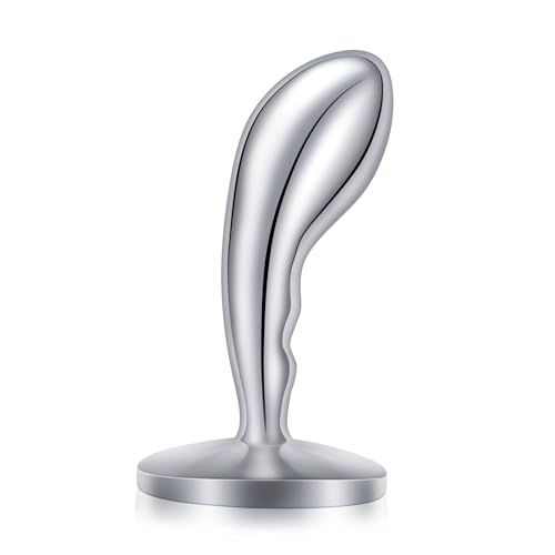 Roluck Metall Analplug mit Basis Edelstahl Butt Plug Masturbation Sex Spielzeug Anfänger Anal Butt plug Sexspielzeug für Paare Frauen Männer (M)