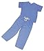 Scrub Shirt, XL, Blue, 4.6 oz.