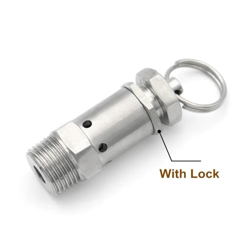 Válvula de seguridad en acero inoxidable SS304 de 1/2 pulgada para control de aire 7