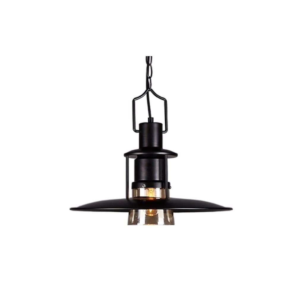 Lustre cuisine et salon style indus blanc suspension rétro E27 abat-jour en fer