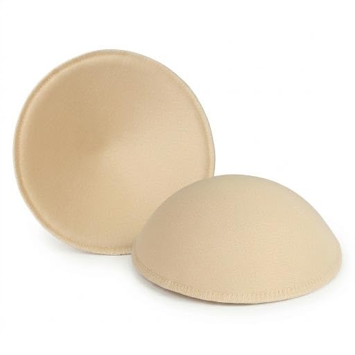 Round Cotton Pads for Blouse,Choli,Boutique designers & Dress Tailoring | Pack of 2 Beige Blouse Cups (1 Pair) | Bust Size 30–44 Available-image-28
